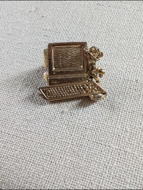 Danco Gold-Tone Vintage Computer Lapel Pin #19